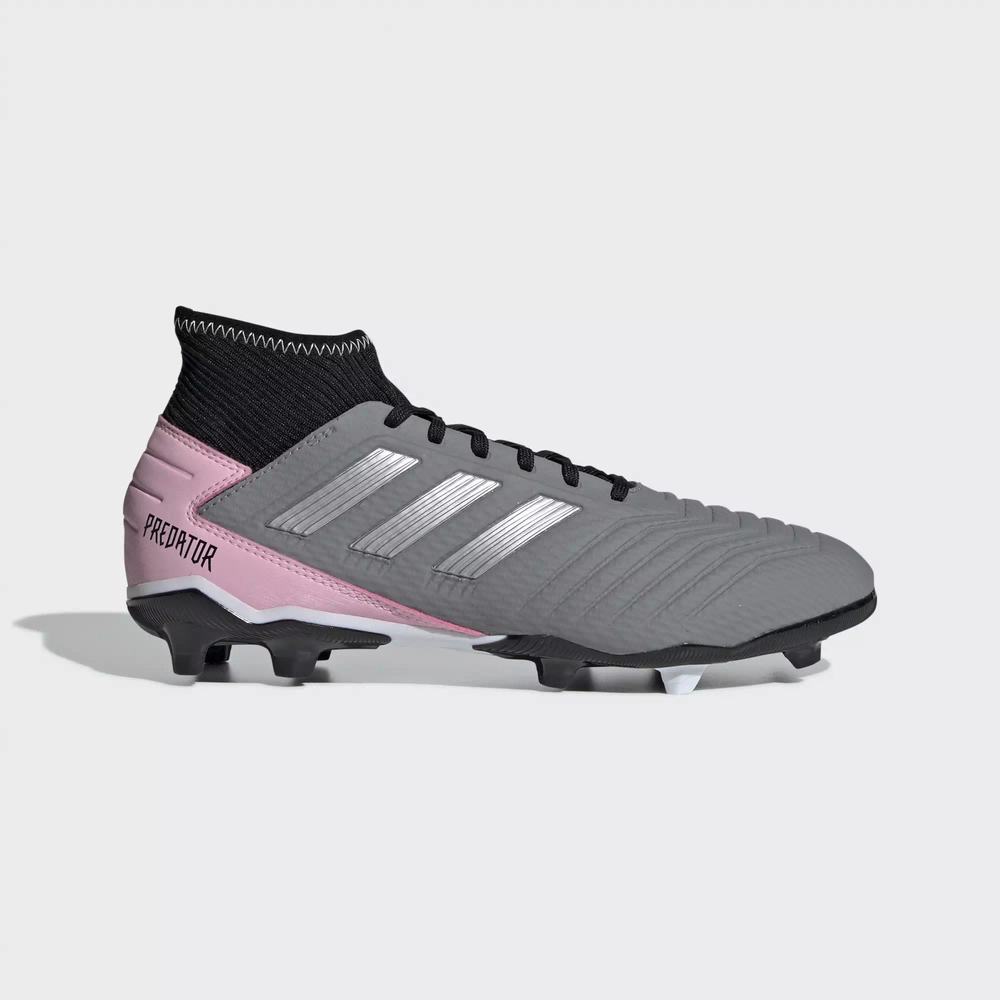 Adidas Predator 19.3 Firm Ground Tacos de Futbol Grises Para Mujer (MX-55329)